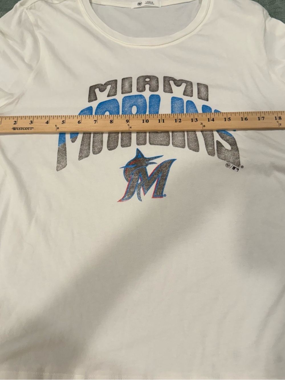 47 Women's Tee - White with Black Logo Tag - Picture 8 of 11